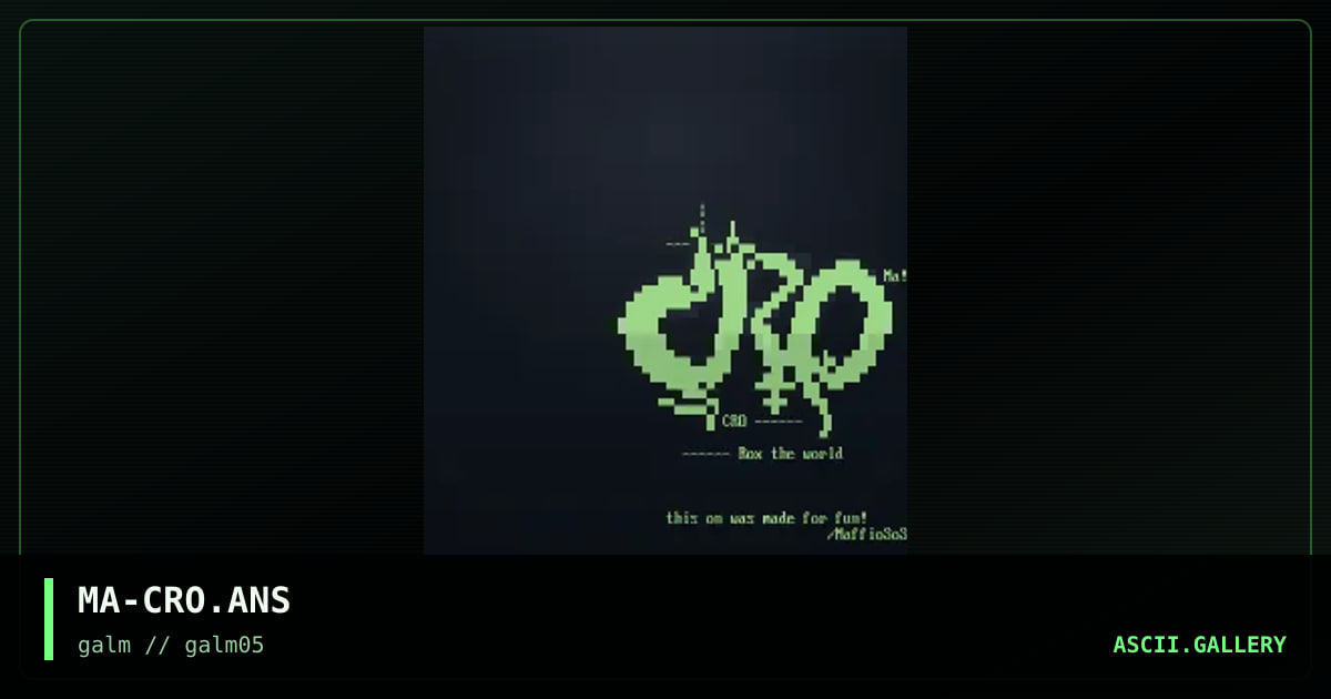 MA-CRO.ANS, by untagged, 2001