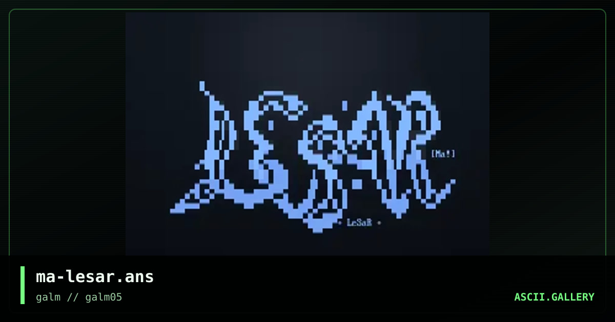 ma-lesar.ans, by maffiosos, 2001