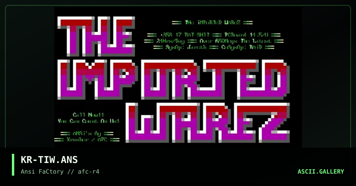 KR-TIW.ANS, by krusher, 1993