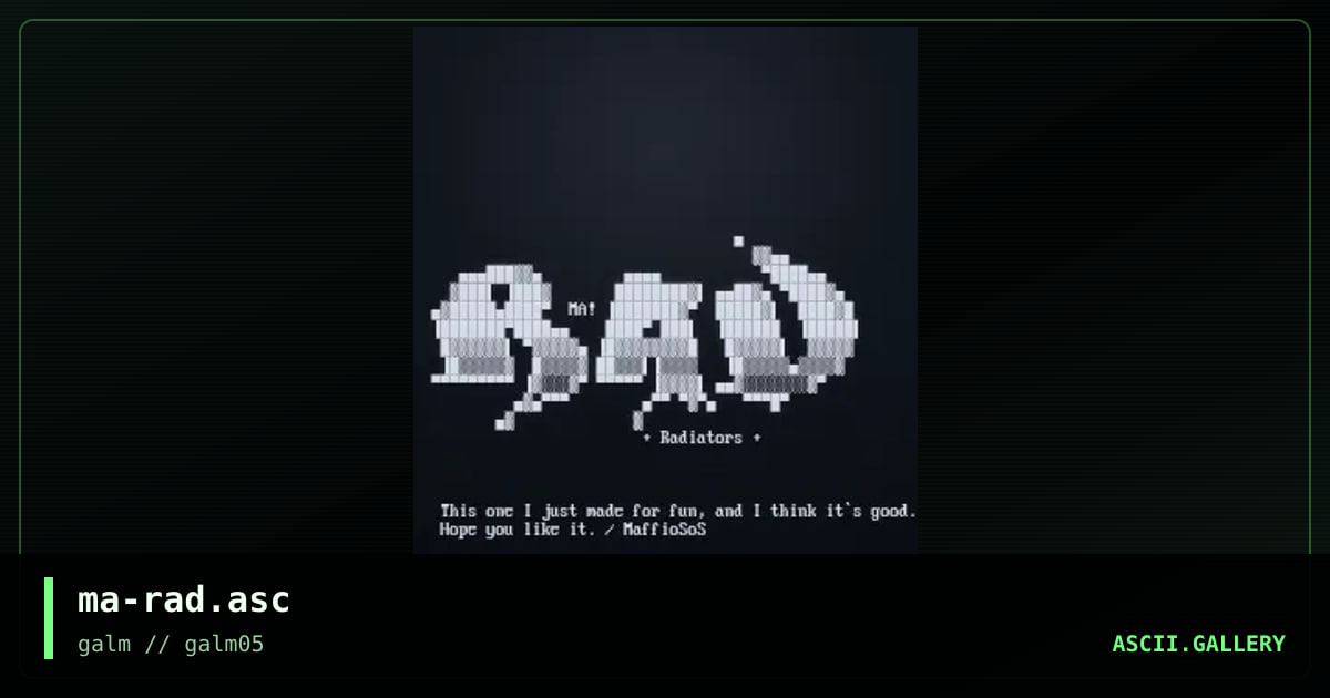 ma-rad.asc, by maffiosos, 2001