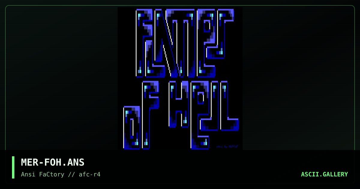 MER-FOH.ANS, by mercer, 1993