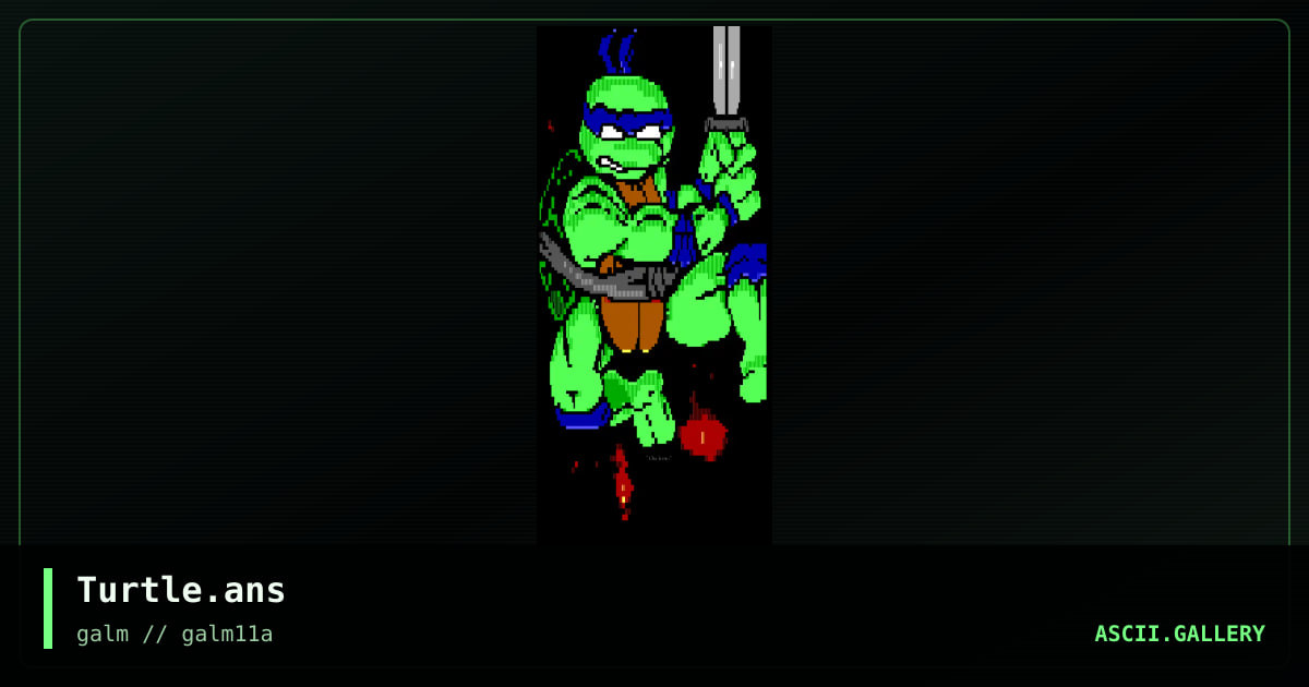 Turtle.ans, by thaione, 2003
