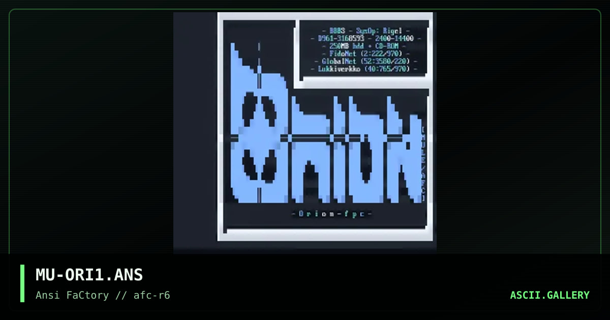 MU-ORI1.ANS, by mule, 1993