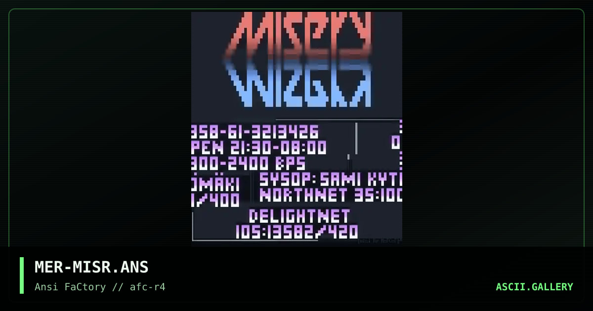 MER-MISR.ANS, by mercer, 1993