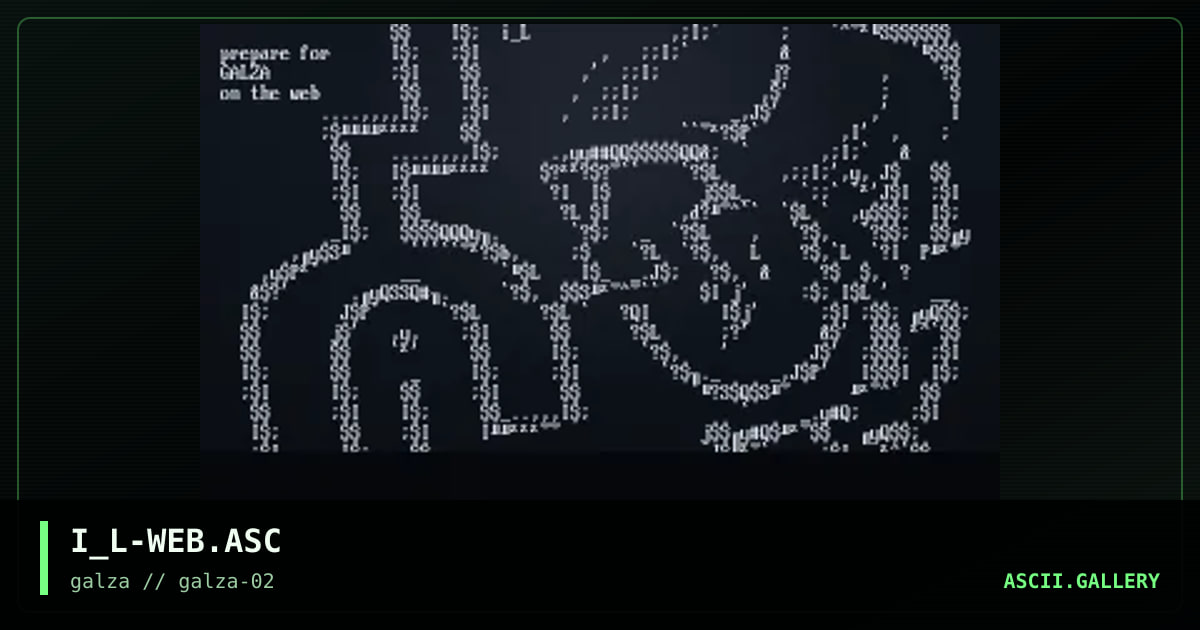 Prepare for Galza on the web, by iron lung, 1999