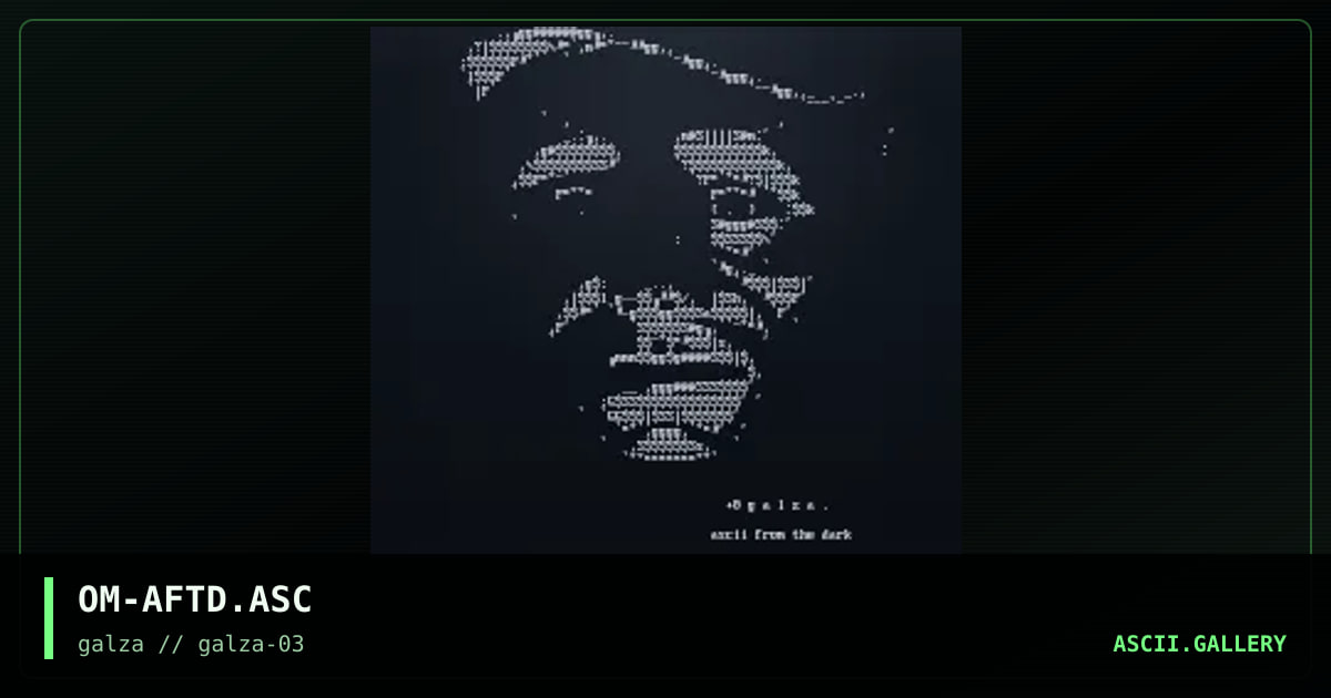 Ascii from the dark, by otium man, 1999
