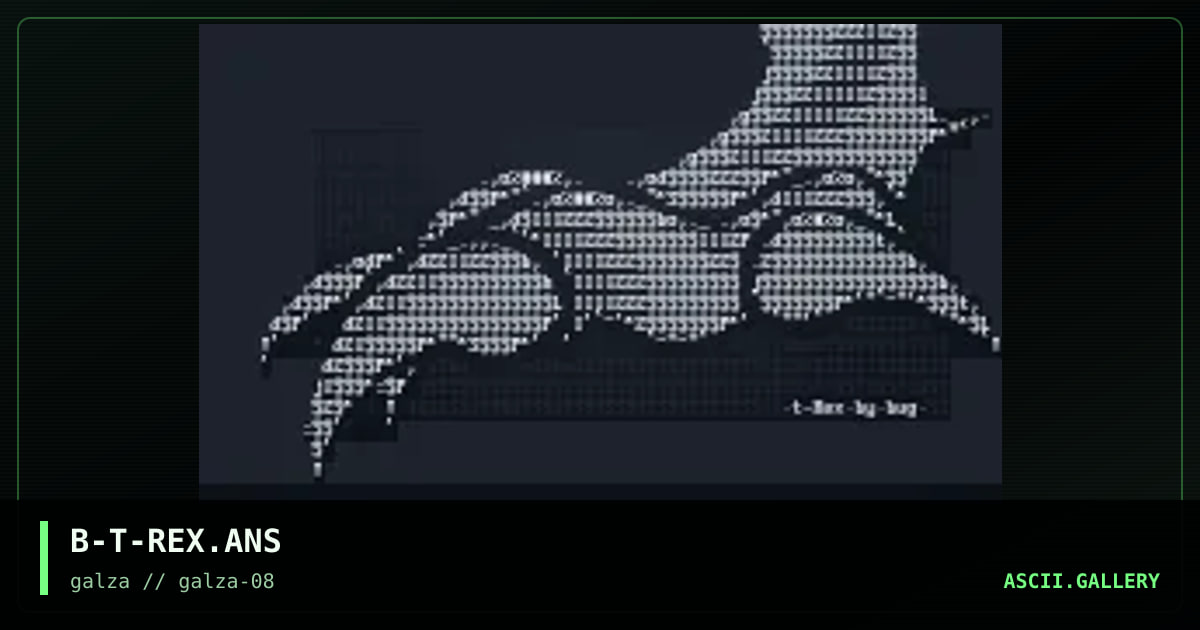 B-T-REX.ANS, by bug, 2000