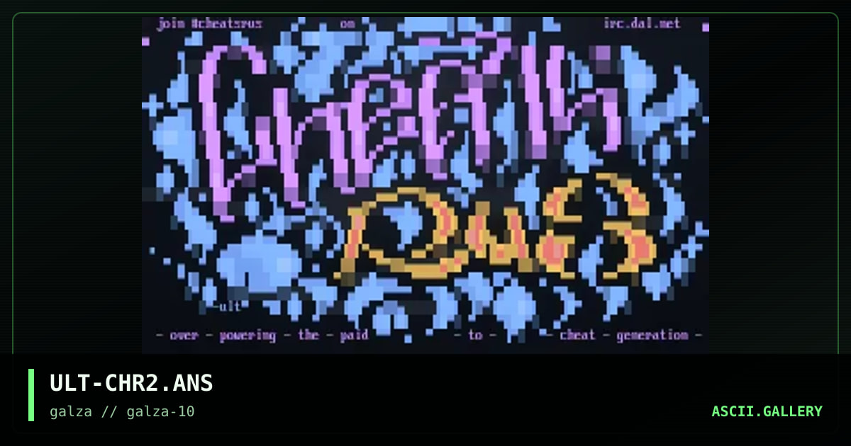 ULT-CHR2.ANS, by ultimate, 2001