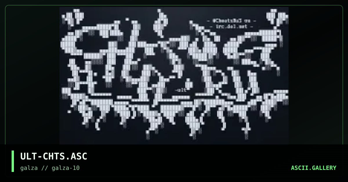 ULT-CHTS.ASC, by ultimate, 2001