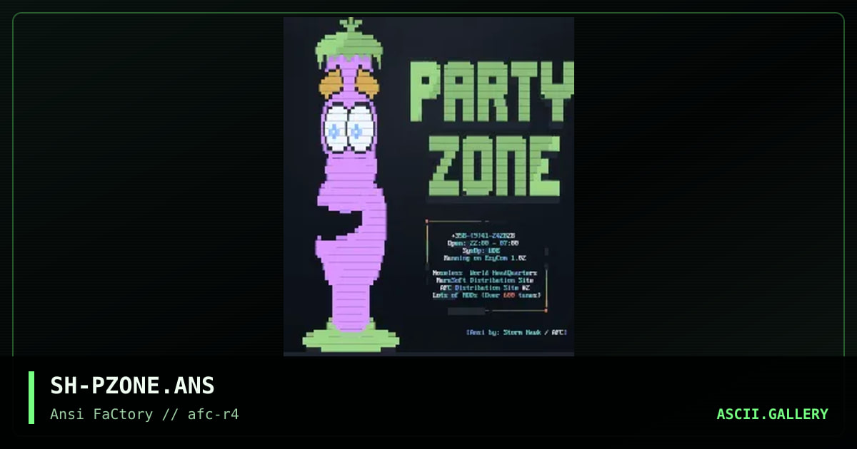 SH-PZONE.ANS, by storm hawk, 1993