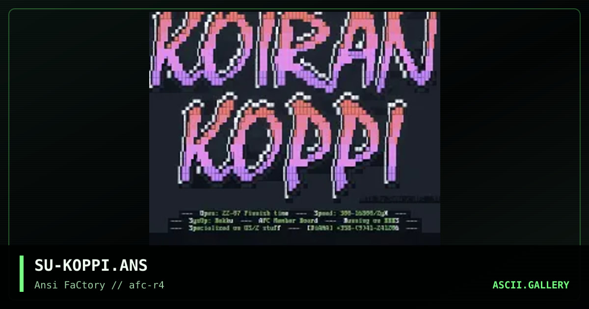 SU-KOPPI.ANS, by suhu, 1993