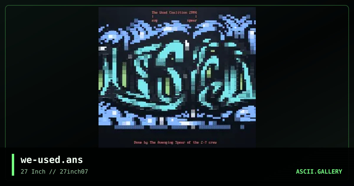 we-used.ans, by avenging angel, spear, 2004