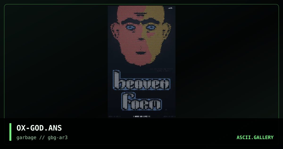 OX-GOD.ANS, by orcx, 1997