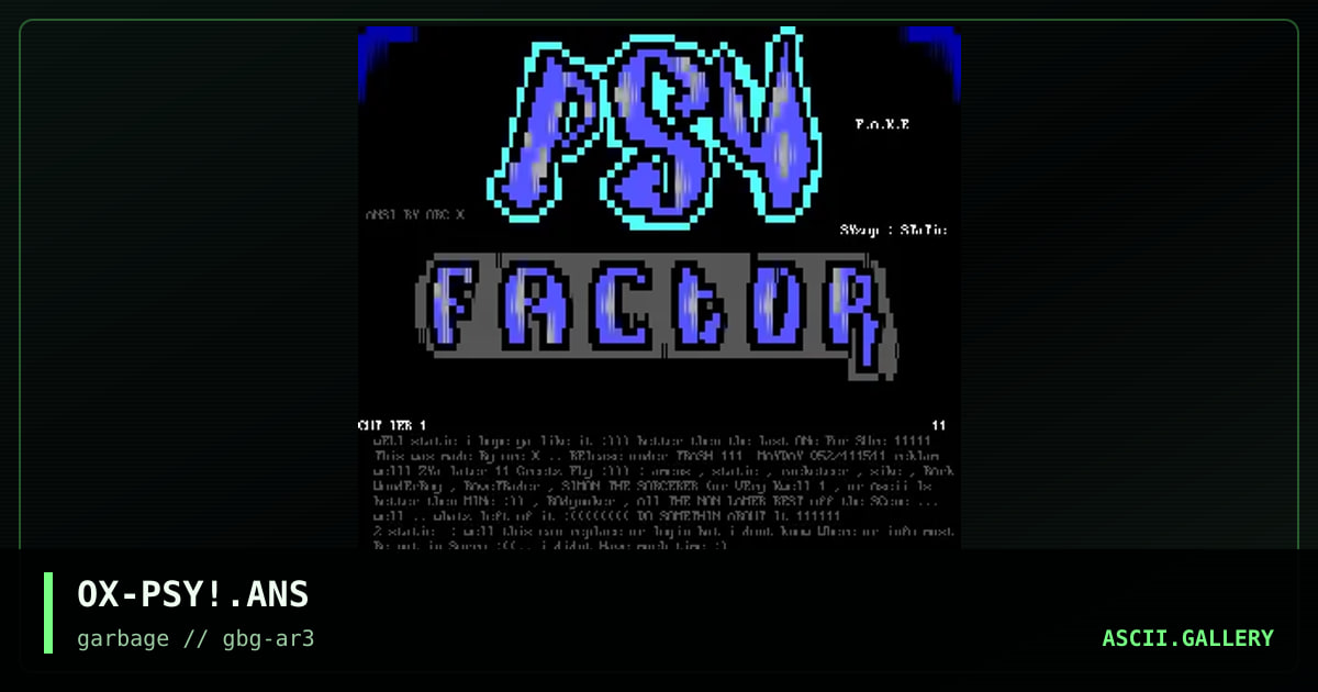 OX-PSY!.ANS, by orcx, 1997