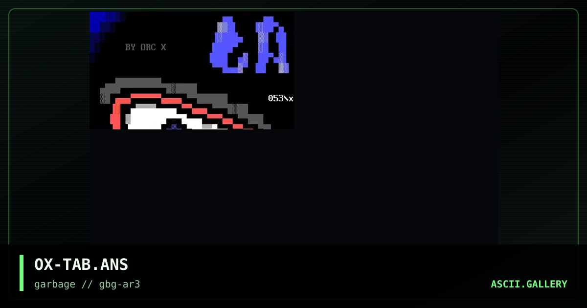 OX-TAB.ANS, by orcx, 1997