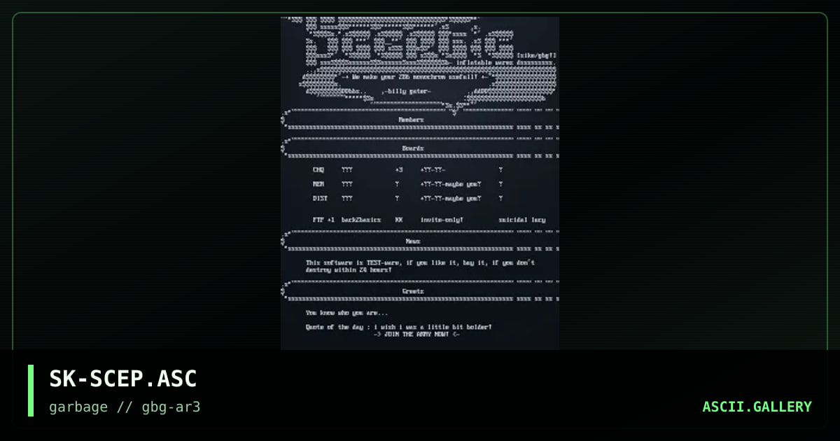 SK-SCEP.ASC, by sike, 1997