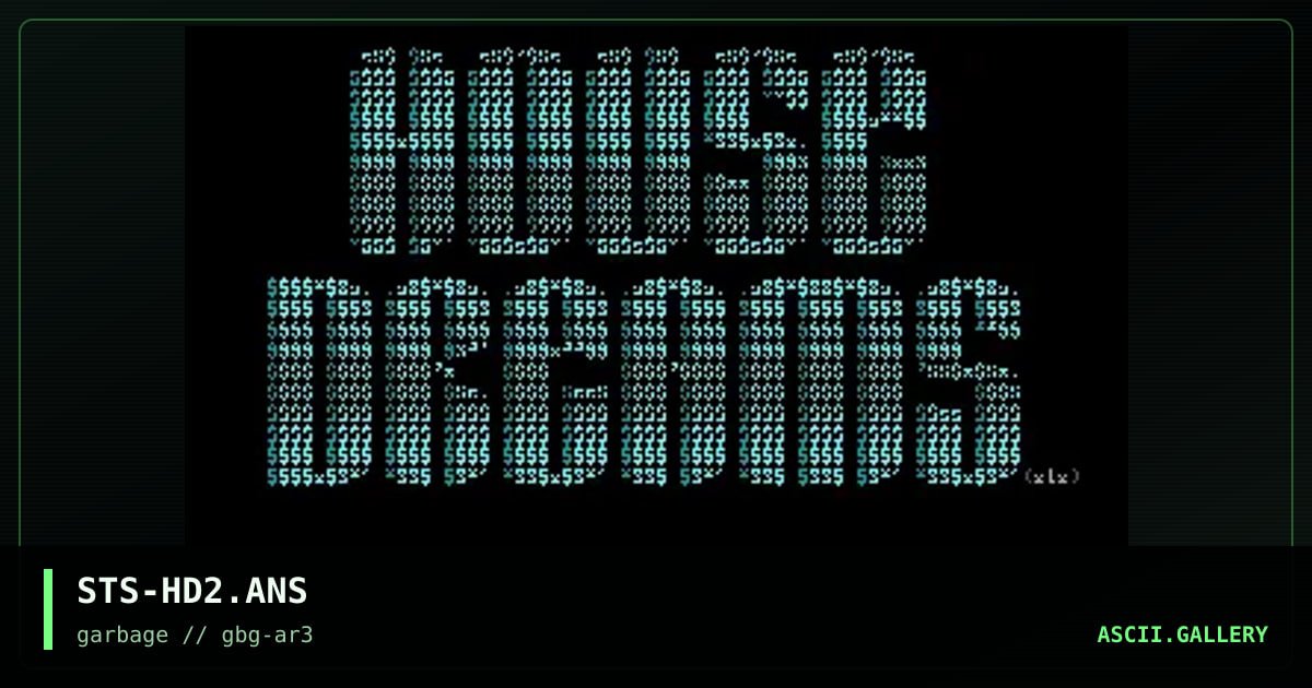 HoUsE oF dReAmS Ansi LoGo #2, by simon the sorcerer, 1997