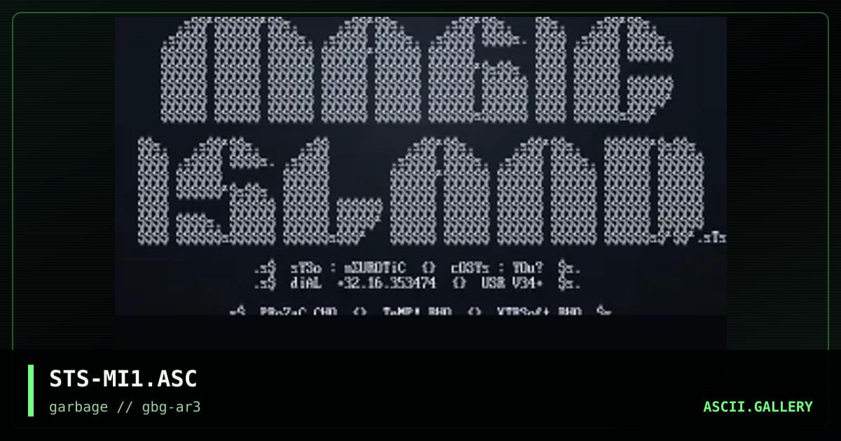 MaGiC iSlAnD Ascii LoGo #1, by simon the sorcerer, 1997