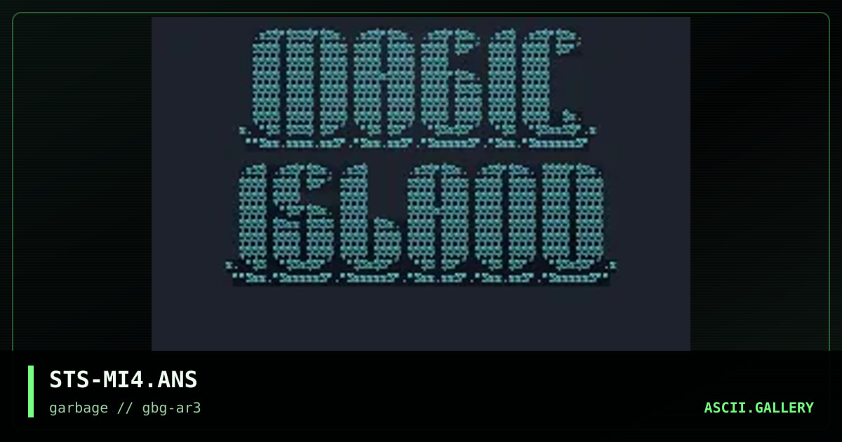 MaGiC iSlAnD Ansi LoGo #4, by simon the sorcerer, 1997