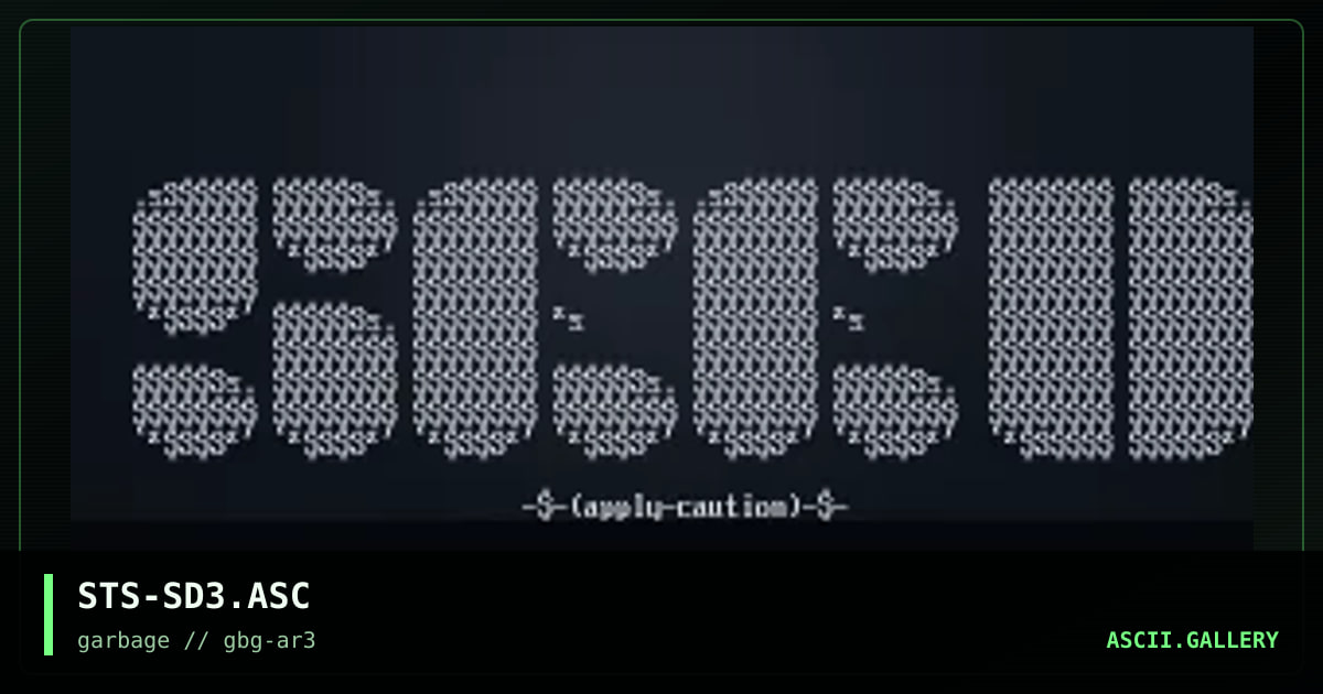 SeeD Ascii LoGo #3, by simon the sorcerer, 1997