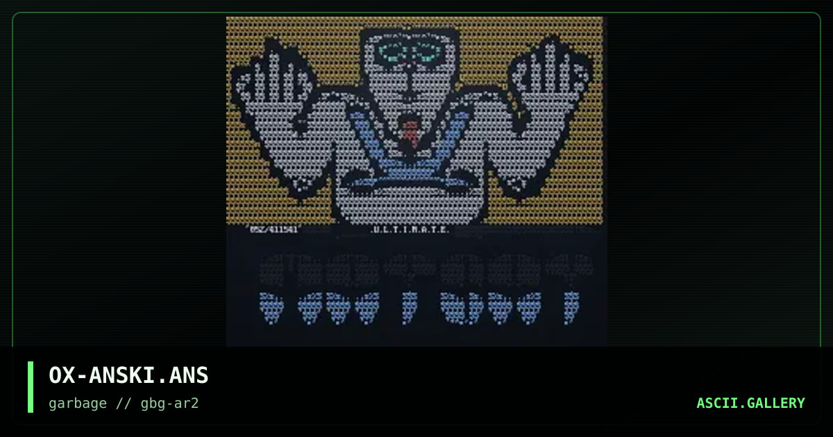 OX-ANSKI.ANS, by orcx, 1996
