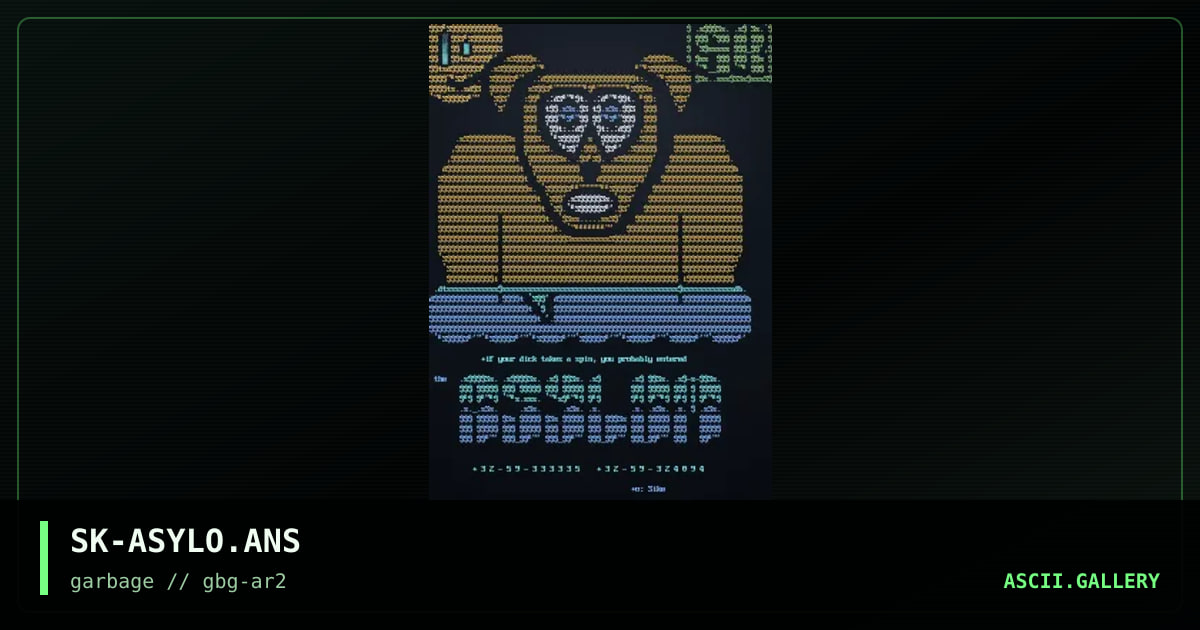 aSYLUM anskii login!, by sike, 1996