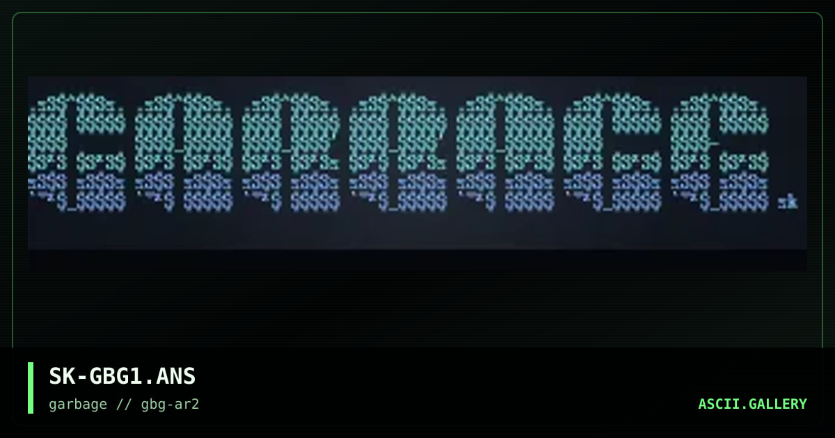 gARBAGE LOGO 1, by sike, 1996