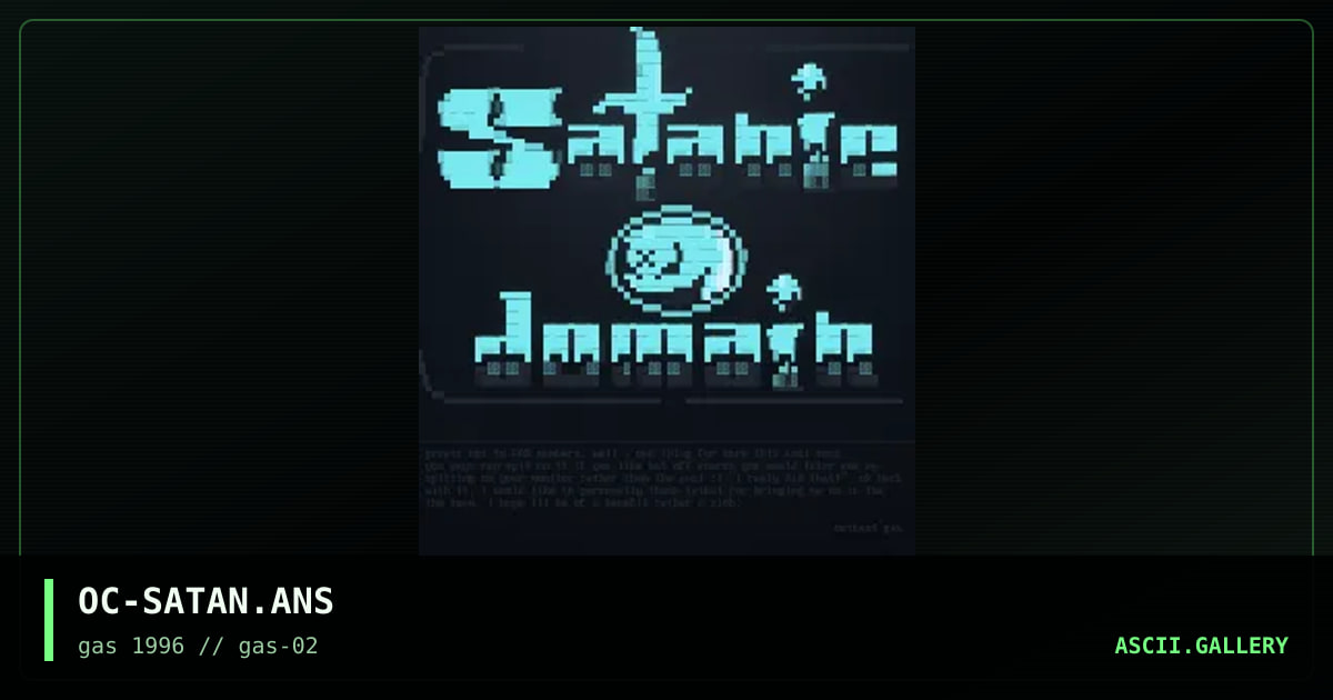 satanic domain, by outcast, 1996