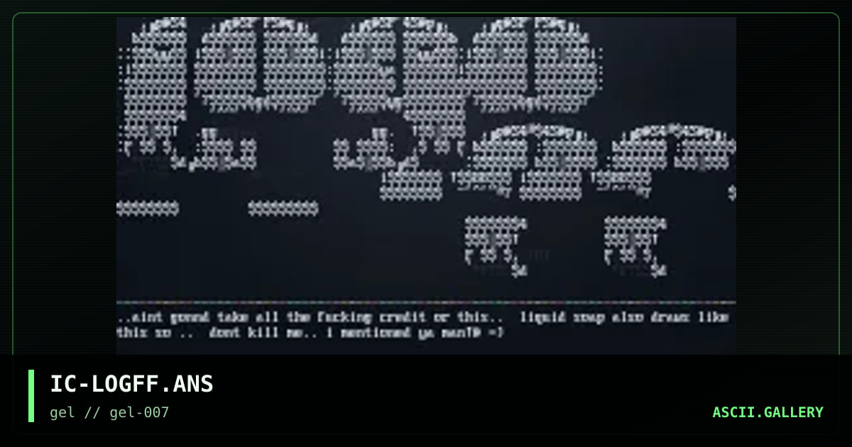 logoff askii, by incesticide, 1997