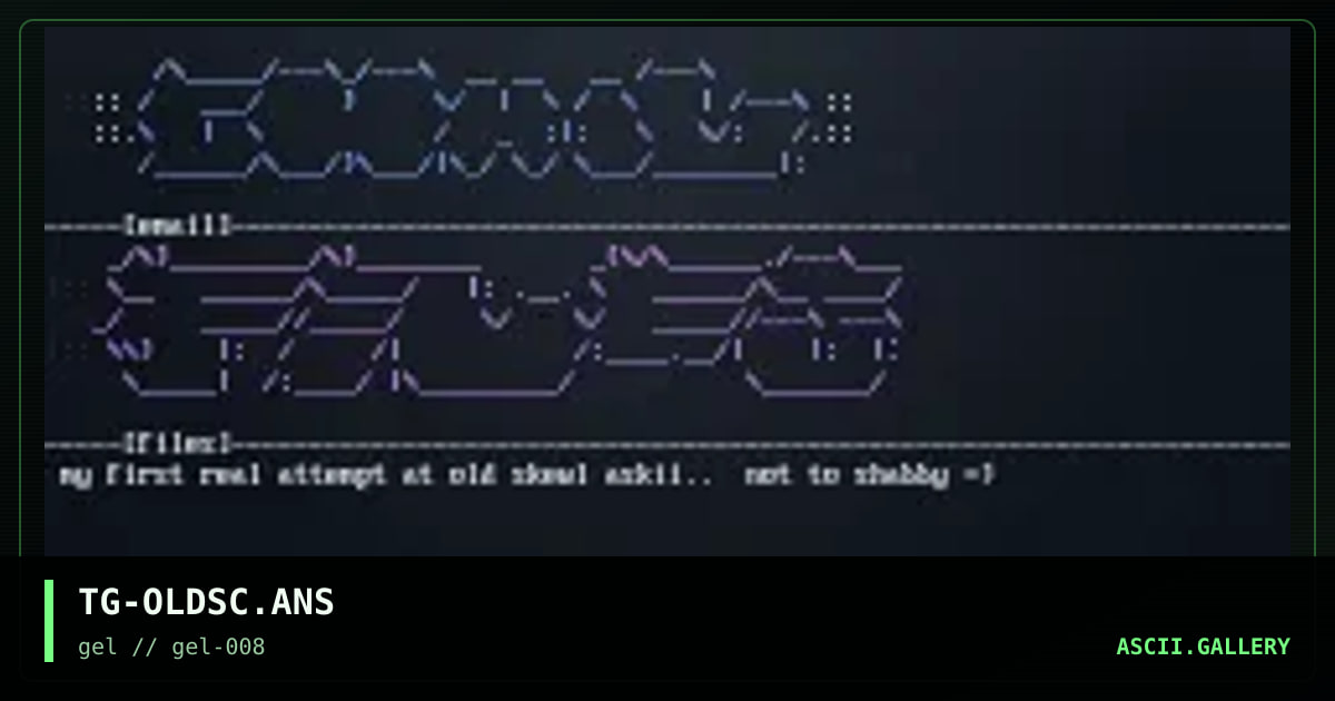 old skewl askiis, by the genocidal servant, 1997