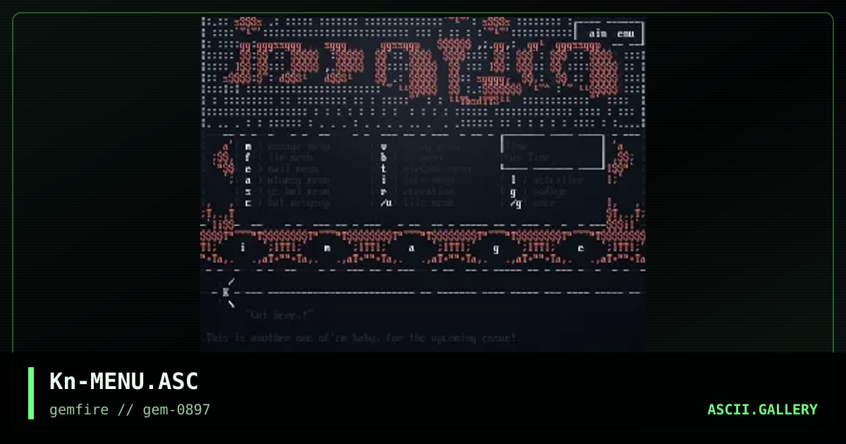 Kn-MENU.ASC, by knightmare, 1997