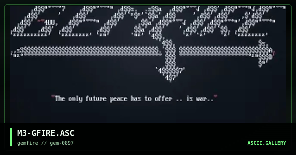 M3-GFIRE.ASC, by prime, 1997