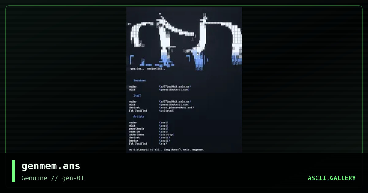 genmem.ans, by smm, 1998