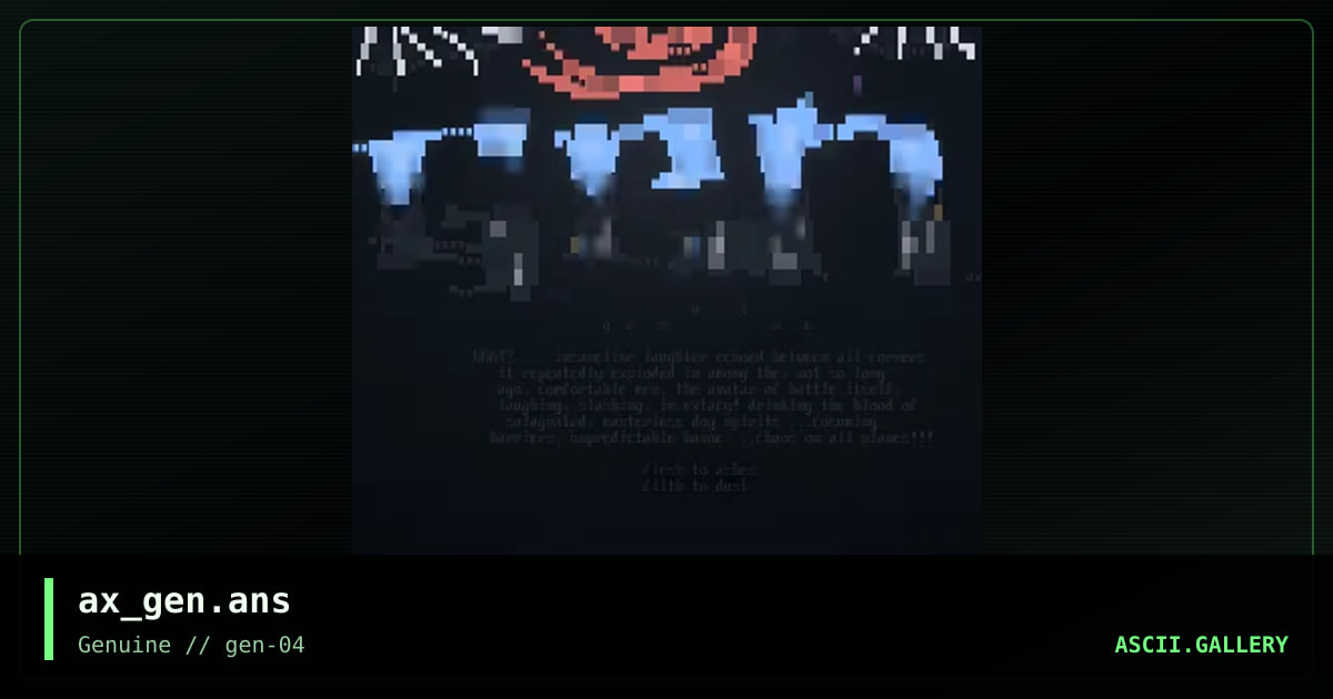 ax_gen.ans, by alla xul, 1999