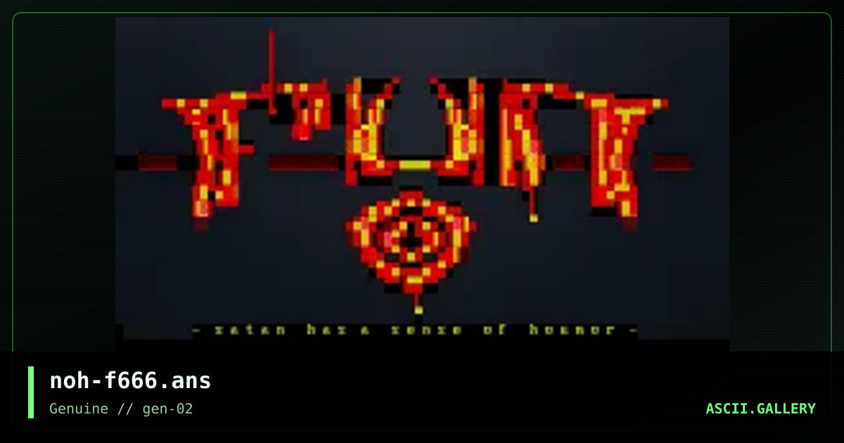 fun - satan, by noah, 1999