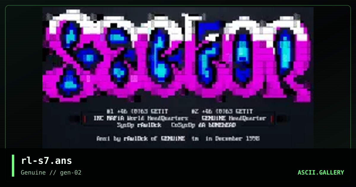 sectorseven, by rawlock, 1999