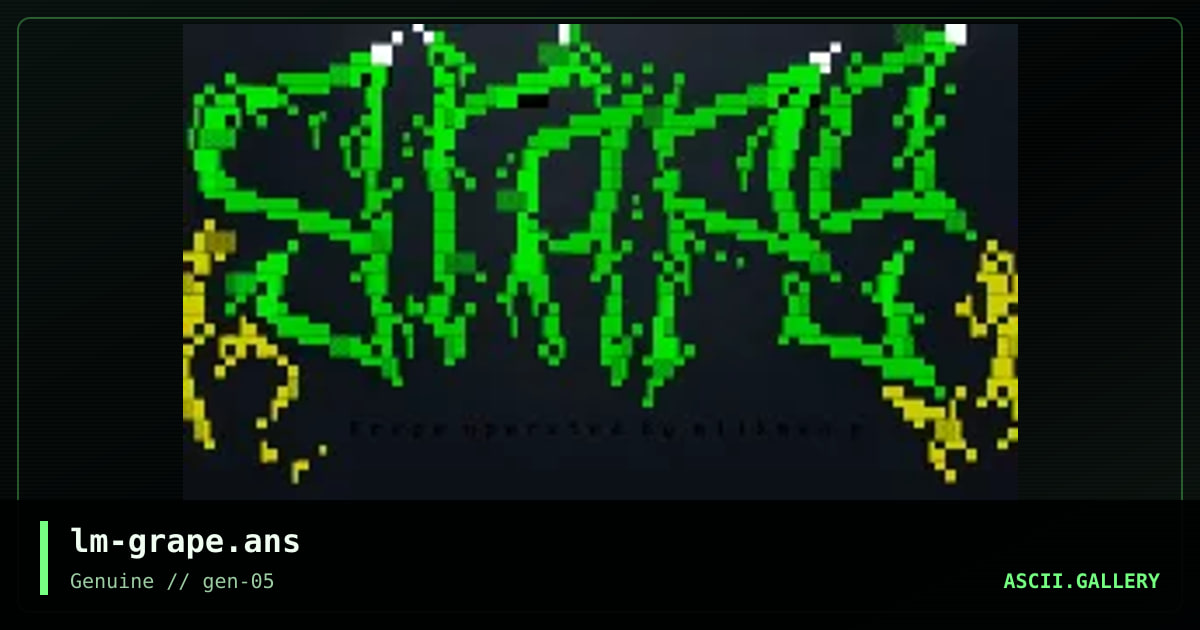lm-grape.ans, by lichmistress, 1999