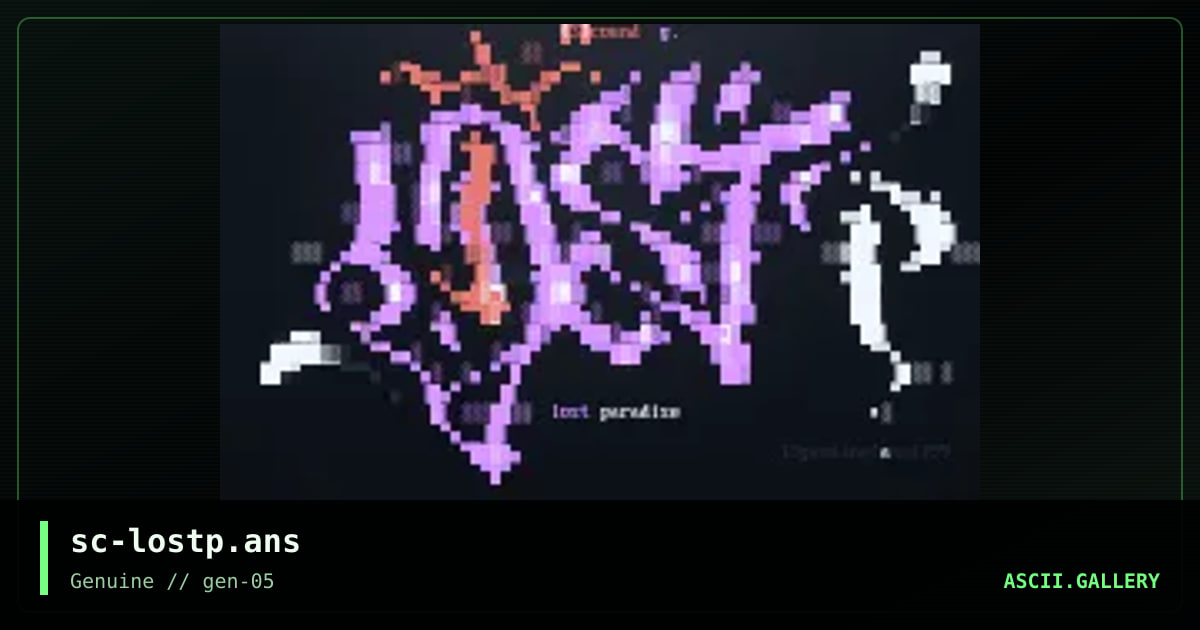 sc-lostp.ans, by scoundrel, 1999