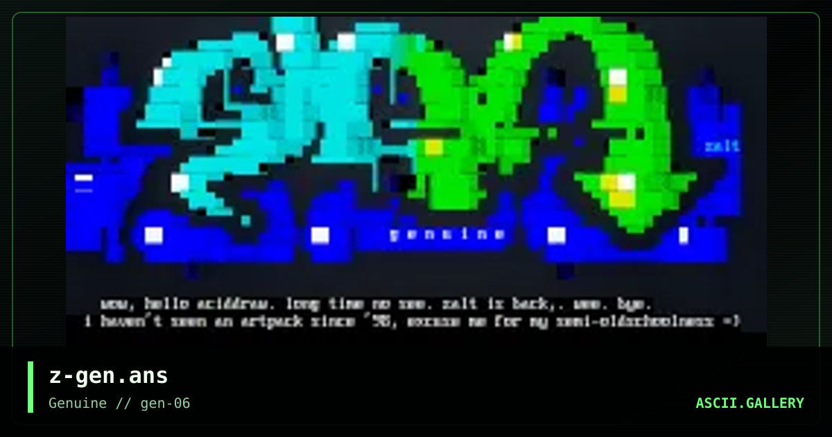 genuine promo, by zalt, 1999