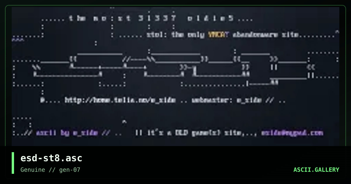 esd-st8.asc, by e side, 1999