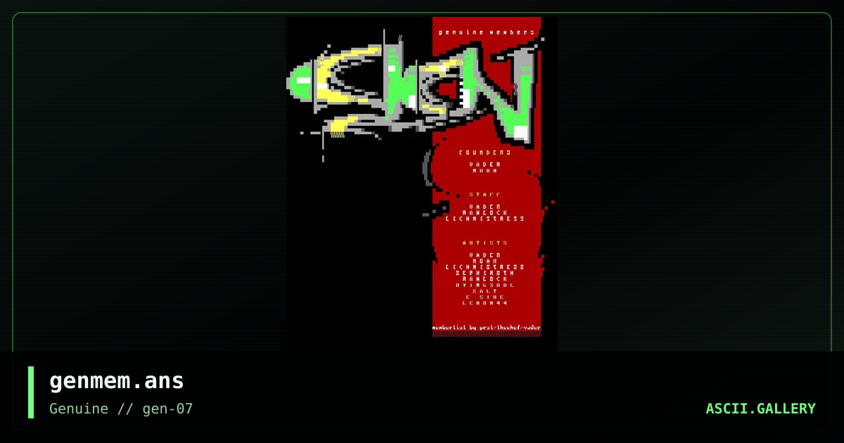genuine members, by genuine, 1999