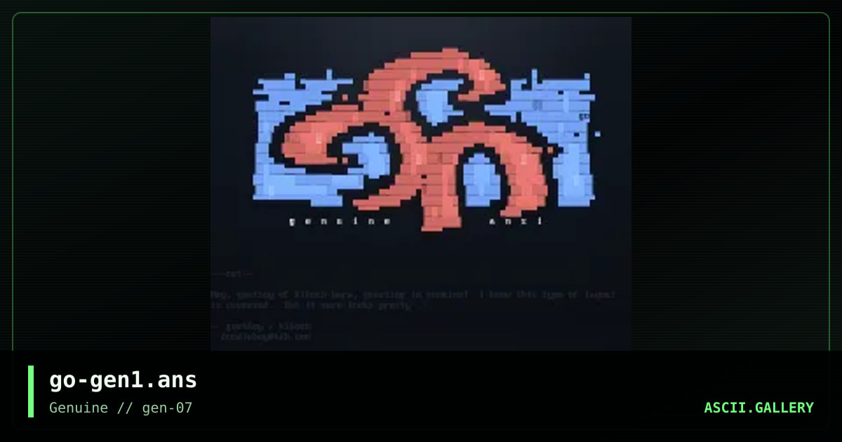 genuine ansi!, by goatboy, 1999