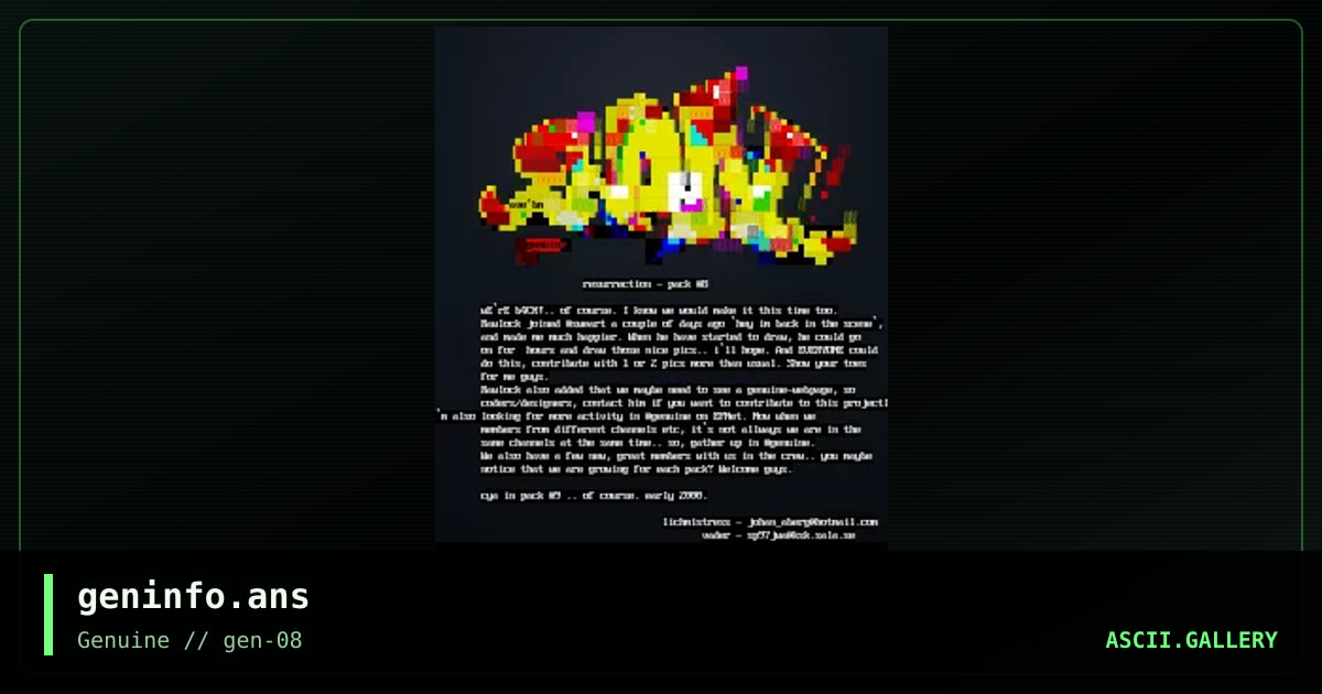 genuine info, by avenger, 1999