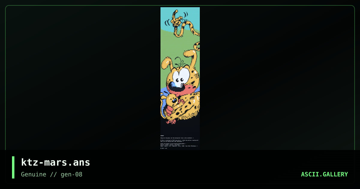 The Marsupilami, by dr katz, 1999