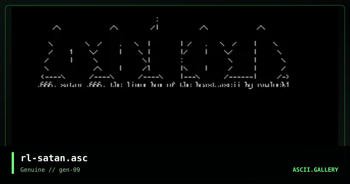 rl-satan.asc, by rawlock, 2000