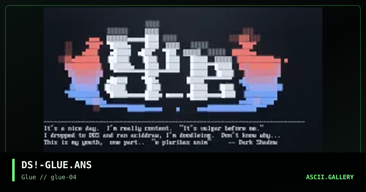 gLUE Grewp L-o-g-o, by dark shadow, 1997