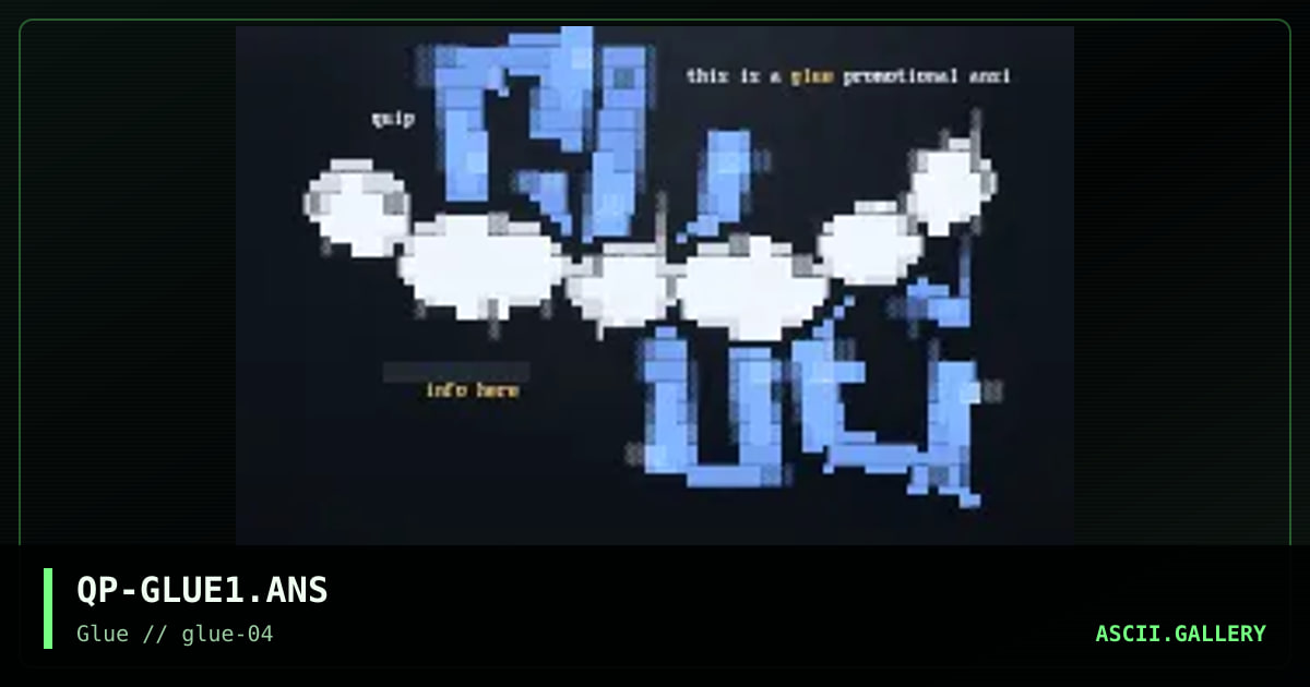 glue, by quip, 1997