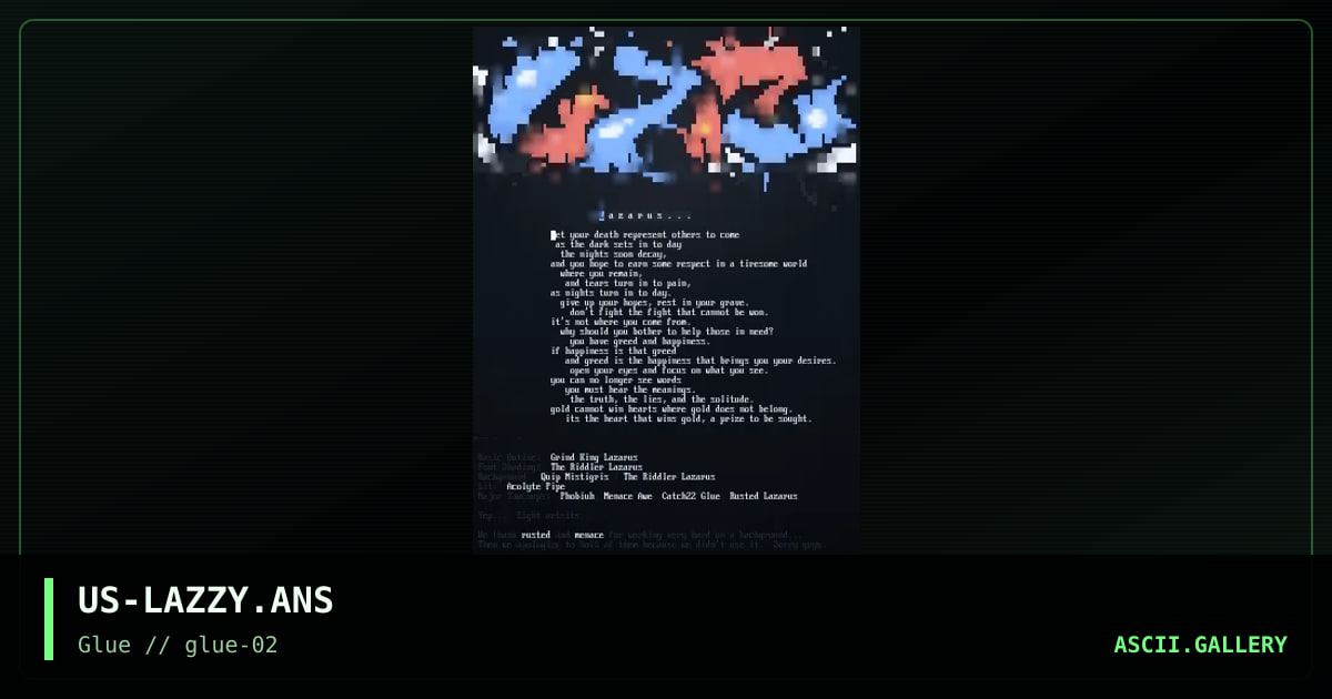 US-LAZZY.ANS, by grind king, the riddler, quip, acolyte, catch 22, rusted, phobiuh, menace, 1997