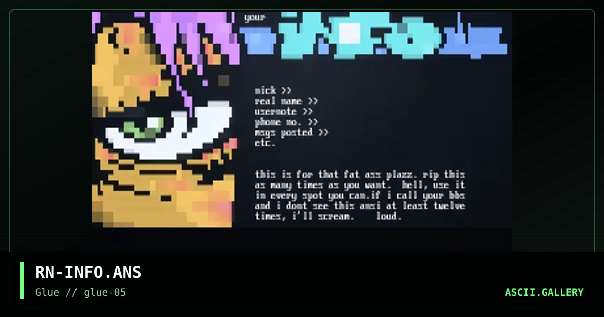 RN-INFO.ANS, by the ruiner, 1997