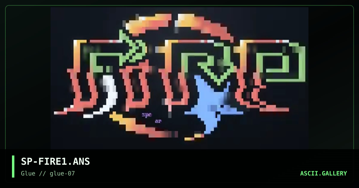SP-FIRE1.ANS, by spear, 1998
